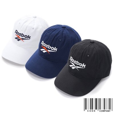 =CodE= REEBOK FO VECTOR CAP 電繡棒球帽(黑.白.藍)FL9597 FL9598 FL9600