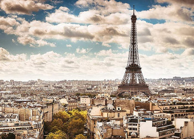 14087 1000片歐洲進口拼圖 Rav 風景 法國 巴黎 愛斐爾鐵塔 美麗的市街道