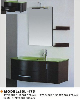FUO 衛浴: 100公分 強化玻璃台面 百分百防水鋼琴白色 浴櫃組(含鏡子,龍頭)  DL-175特價出清