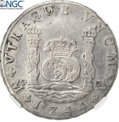 1744西屬墨西哥8R銀幣