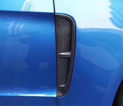 汽車配件 汽車尾翼 適用于保時捷Panamera 971碳纖維側風口 帕拉梅拉干碳葉子板風口