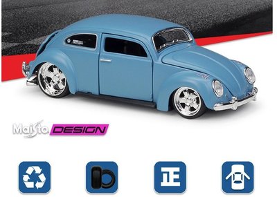 「車苑模型」Maisto 1:24  Volkswagen Beetle 金龜車 改裝版