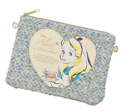 鼎飛臻坊 迪士尼 DISNEY Alice 愛麗絲 麻花繩造型 小物 收納包/袋 日本正版