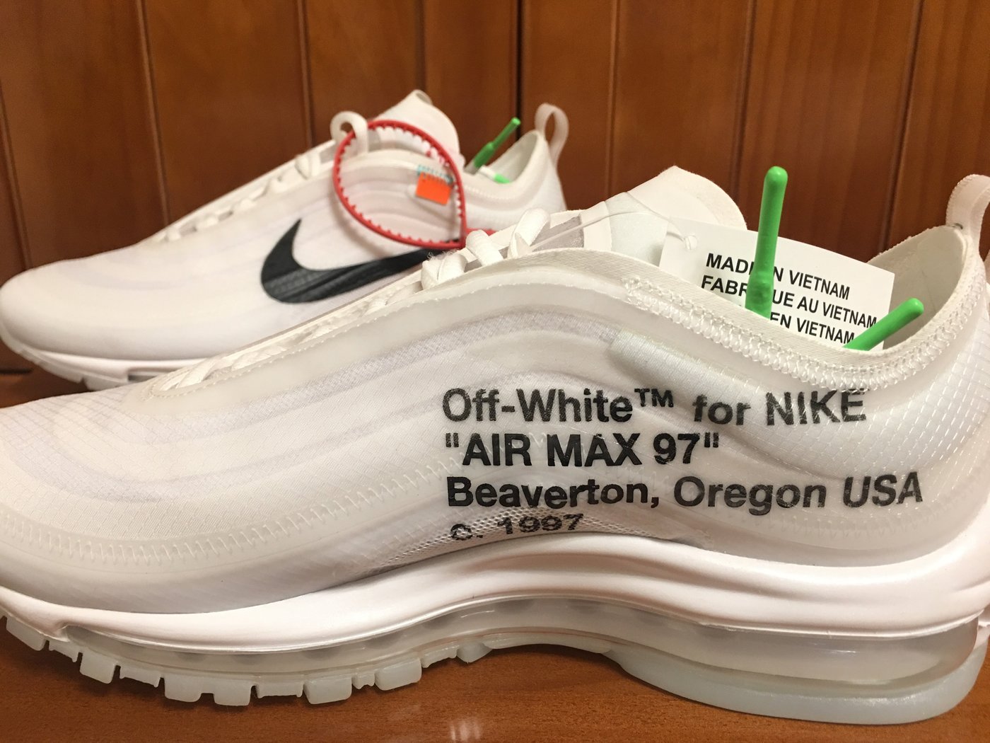 H-Sneaker】全新THE 10 NIKE AIR MAX OFF WHITE 97 男鞋AJ4585-100