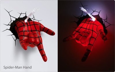浪漫滿屋 蜘蛛人手3D壁燈 超級英雄燈飾