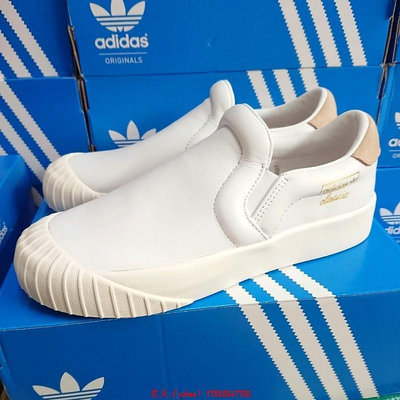 adidas Everyn Slip On W White 白粉 CQ2060鞋[飛凡男鞋]