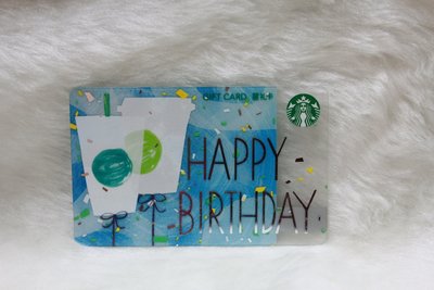 星巴克 STARBUCKS 中國 大陸 2017 HAPPY BIRTHDAY 星禮卡 限量 隨行卡 儲值卡 卡片 收集