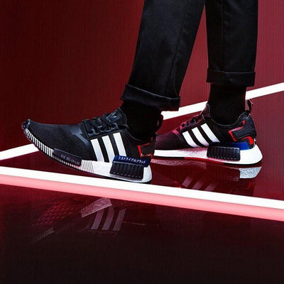 Adidas Nmd R1 黑白 黑紅 日字 藍紅 日文字 Boost Ef2357