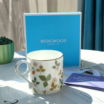 Wedgwood威基伍德野草莓系列馬克杯骨瓷杯具禮盒套裝