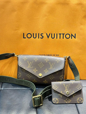 【EZ兔購】正品 Louis Vuitton 二合一 LV 包 M80091 全配 現貨