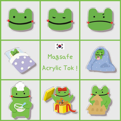 🇰🇷[韓國製造 Frog Magsafe 亞克力 Toks 系列] ArtiSquare Guri 可愛大手機支架手指支