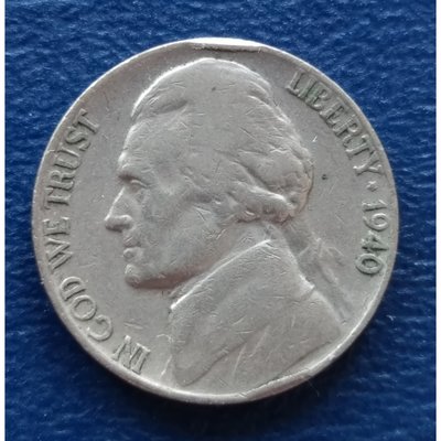 美國   傑佛遜    5分   1940   鎳幣       280-352