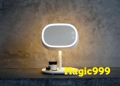 [MAGIC 999] 檯燈 鏡子 原廠 無線 LED 白色 化妝鏡 自然光 USB充電 內建電池1200mA容量