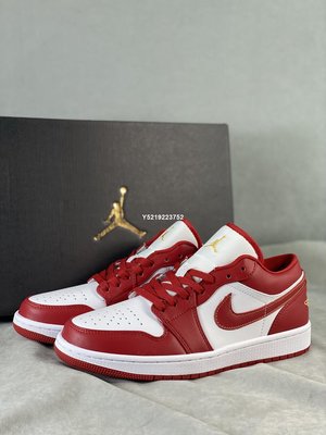 Nike Air Jordan 1 Low Cardinal Red 白紅 休閒 運動 男女鞋553558-607