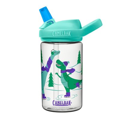 【Camelbak】《送防塵蓋》eddy+【兒童】吸管運動水瓶【溜冰恐龍】400ml 小孩水壺單車水壺公司貨 RENEW