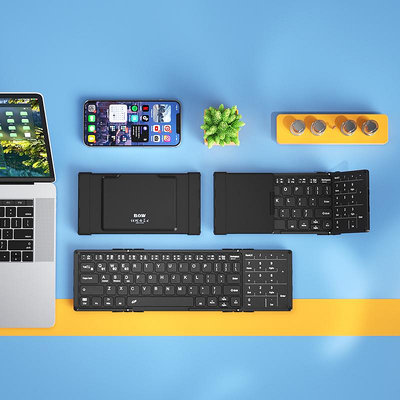 鍵盤 BOW 折疊鍵盤數字觸摸板外接筆記本ipad平板手機鼠標套裝