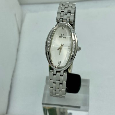 瑞士 梅花錶 TITONI 42942SD 橢圓 時尚 典雅鋼款 女用石英錶