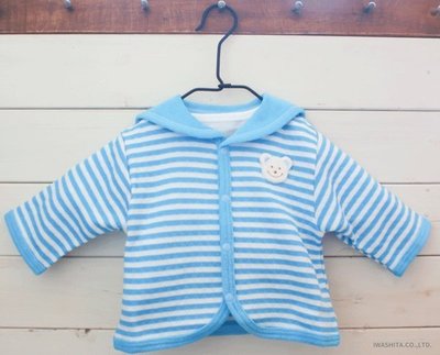 【Baby IN日製童裝】PUPO 水手領 嬰幼兒針織外套(藍色)→70cm適用《日本製，現貨》