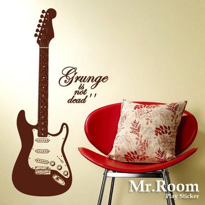 ☆ Mr.Room 空間先生創意 壁貼 音樂 ROCK電吉他 (MS014) 樂器 搖滾 防水  DIY家飾 櫥窗