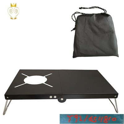 -黑色折疊式多功能隔熱桌鋁合金 Soto St-310 單燃燒器桌，適用於 4 種類型的燃燒器 Y1810