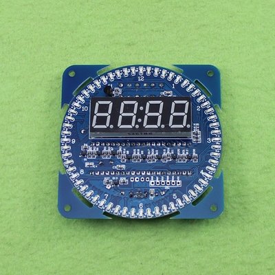 旋轉LED顯示創意電子時鐘DIY DS1302時鐘電子錶鬧鐘溫度報警E1B4  W72 [280648-043] 可開發