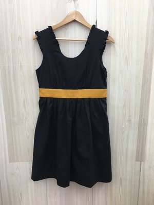 【愛莎＆嵐】iROO 女 黑色高腰無袖洋裝 / 40 (全新) 11203 14