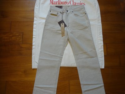 Marlboro Classics MCS全新品萬寶路經典突尼西亞製米色棉麻混紡春夏款休閒褲W30 L34(1127)