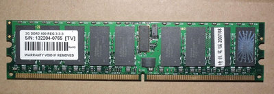 創見DDR2-400 2G ECC REG 3-3-3伺服器記憶體 2GB[TV] TS256MQR72V4T 1Rx4