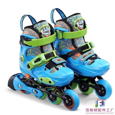廠家直銷新款輪滑鞋溜冰鞋單排兩用四輪滑冰旱冰滑輪鞋可調碼專用-范斯頓配件工廠