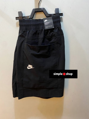【Simple Shop】NIKE NSW 運動短褲 彈性布料 大口袋 工裝褲 休閒短褲 黑色 男 CZ9839-010