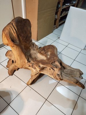 印尼老柚木  天然風化奇木椅 根部造型原木椅