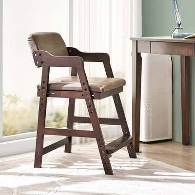 熱賣 實木兒童學習椅可調節升降小學生座椅家用寫字書桌椅餐椅靠背椅子實木椅子
