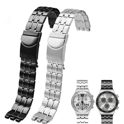 適用於 Swatch 手錶 YCS YAS YGS IRONY 男女鋼錶帶 19/21MM