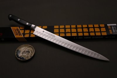 💖 堺孝行 💖 【瑞典鋼 雙面氣孔 筋引刀 27cm】日本製 廚房刀具 八煌刃物
