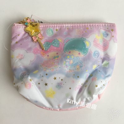 [Kitty 旅遊趣] Kikilala 面紙化妝包 雙子星 萬用包 收納包 女性用品包 面紙包 小錢包