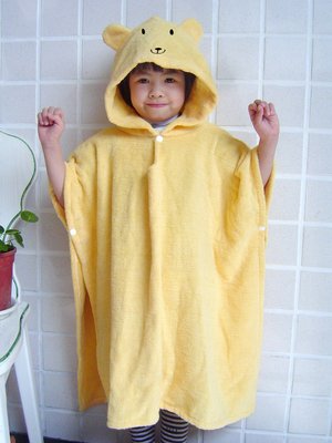 MIT毛巾~超可愛兒童NG款連帽套頭式浴衣.包巾