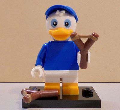 【LEGO樂高】71024 Disney迪士尼抽抽樂 Dewey 藍色唐老鴨杜依 含底板配件彈弓