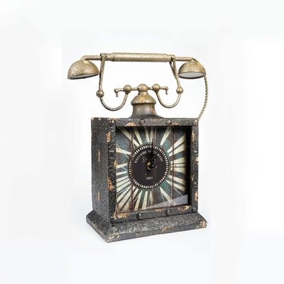 【酷鳥窩】LOFT工業風 復古做舊電話座鐘
