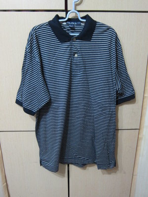 衣市藍~NAUTICA 短袖條紋POLO衫 (M~) (210419)
