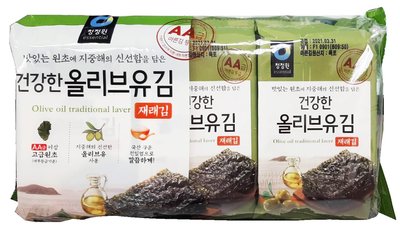 清淨園-韓國岩燒海苔(重口味有加橄欖油)올리브유재래김5g/9包 G-5147