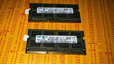 1333.三星.SEC顆 雙4g=8g(二手良品NB)筆電記憶體DDR3雙面16顆粒m471b5273dh0