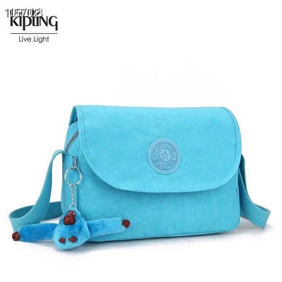 小Z代購#Kipling 猴子包 K12452 中款 亮藍 多用拉鍊款輕量斜背肩背包