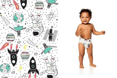 【美國預購】The Honest 環保 有機 無毒 嬰兒 尿布 - 太空旅行