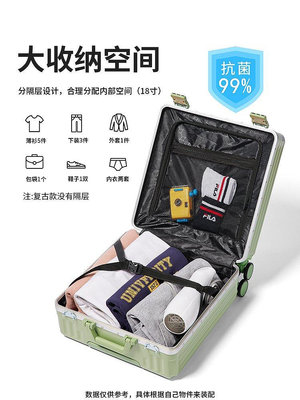 熱銷 RIMOWA/德國日默瓦行李箱女18寸小型密碼鋁框拉桿旅游箱學生新款 可開發票