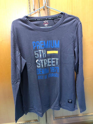 灰色）5th street 長袖T恤 薄T上衣（尺寸XL