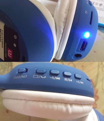 高級機皇mp3重低音TF插卡FM頭戴式高級藍芽耳機,可換電池BL-5B