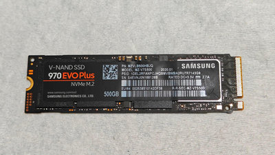 [拆機良品]  M.2 SSD 500GB  GEN3，三星 970 EVO Plus，健康度98%，便宜賣