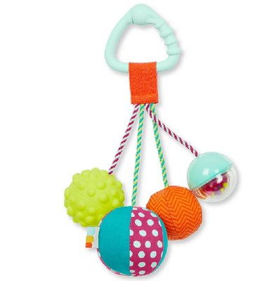 [子供の部屋] 美國B.toys感統玩具-湯圓舞索球 嬰幼童 推車掛鈴 床掛 固齒器