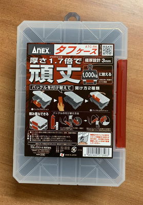 (含稅價開立發票)日本製全新日本原裝平行輸入水貨非台灣公司貨日本ANEX ATC-RK超強硬殼耐壓收納盒