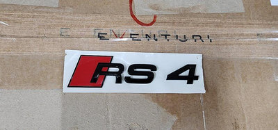 AUDI RS4 後黑標 字標 原廠件